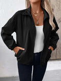 Pocketed Zip Up Long Sleeve Jacket - Trendsi - Flyclothing LLC