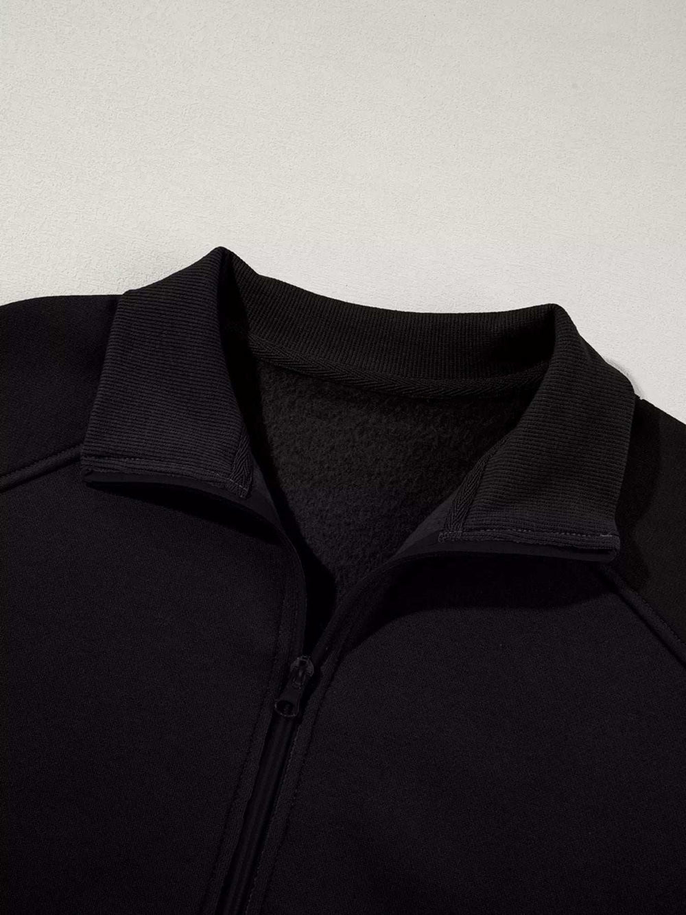 Drop Shoulder Zip Up Jacket and Drawstring Pants Active 2pcs Set - Trendsi - Flyclothing LLC