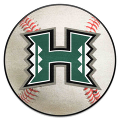 Hawaii Rainbows Baseball Rug - 27in. Diameter - Hawaii