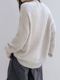 Full Size Cozy Knit Round Neck Oversized Sweater Plus Size - Trendsi - Flyclothing LLC