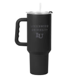 Lindenwood University 40oz Black Tonal Powder Coat Tumbler - Logo Brands - Flyclothing LLC
