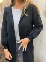 Full Size Open Front Drop Shoulder Hooded Cardigan Plus Size - Trendsi - Flyclothing LLC