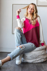 HOPELY Color Block Long Sleeve T-Shirt - Trendsi