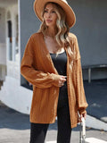 Open Front Long Sleeve Cardigan - Trendsi - Flyclothing LLC