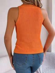 Cable-Knit Round Neck Vest - Trendsi