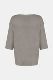V-Neck Three-Quarter Sleeve Knit Top - Trendsi - Flyclothing LLC