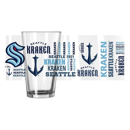 Seattle Kraken 16oz Spirit Pint Glass - Logo Brands - Flyclothing LLC