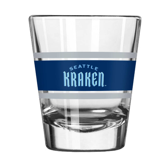 Seattle Kraken 2oz Stripe Shot Glass - Logo Brands - Flyclothing LLC