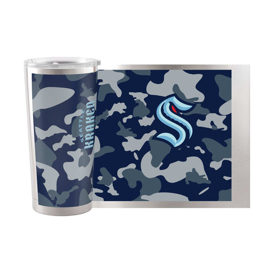 Seattle Kraken 20oz Camo Stainless Steel Tumbler - Logo Brands - Flyclothing LLC