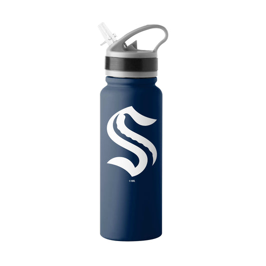 Seattle Kraken Logo 25 oz Single Wall Flip Top Stainless Bottle - Logo Brands - Flyclothing LLC