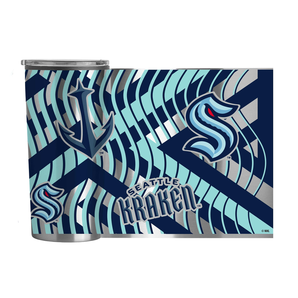 Seattle Kraken Flex 20oz Plastic Wall Stainless Tumbler - Logo Brands - Flyclothing LLC