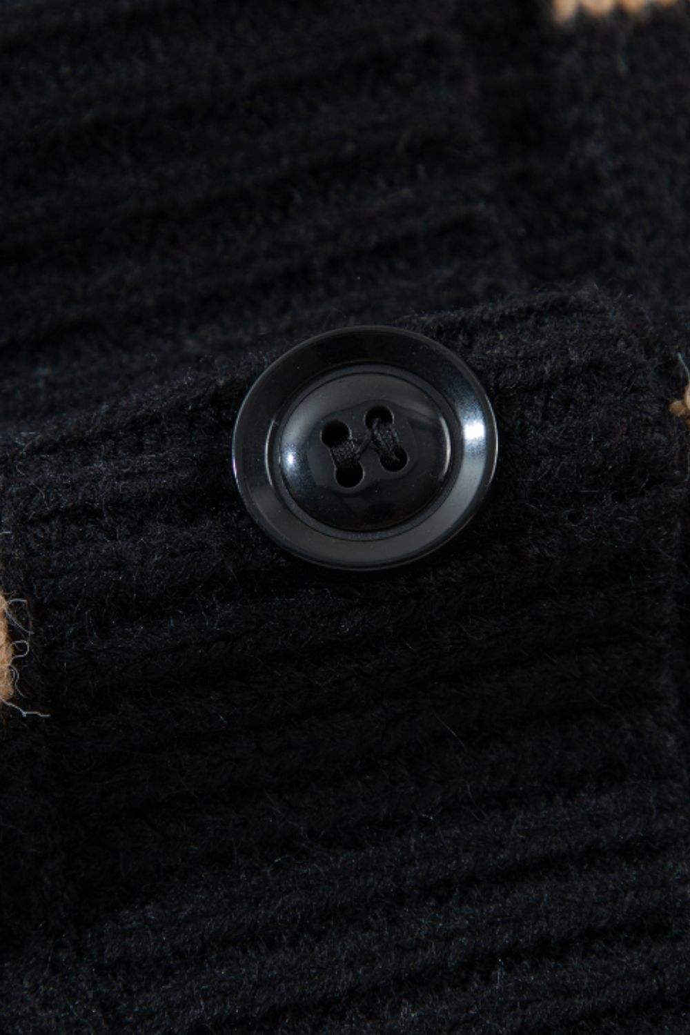 Striped Button Down Long Sleeve Cardigan - Trendsi - Flyclothing LLC