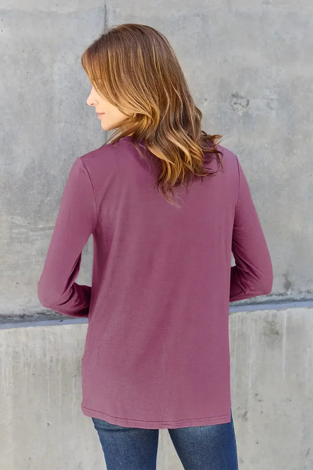 Basic Bae Full Size Round Neck Long Sleeve Top - ShopBasicbae - Flyclothing LLC