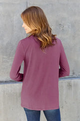 Basic Bae Full Size Round Neck Long Sleeve Top - ShopBasicbae - Flyclothing LLC