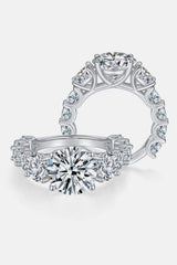 8 Carat Moissanite 925 Sterling Silver Ring - Trendsi - Flyclothing LLC