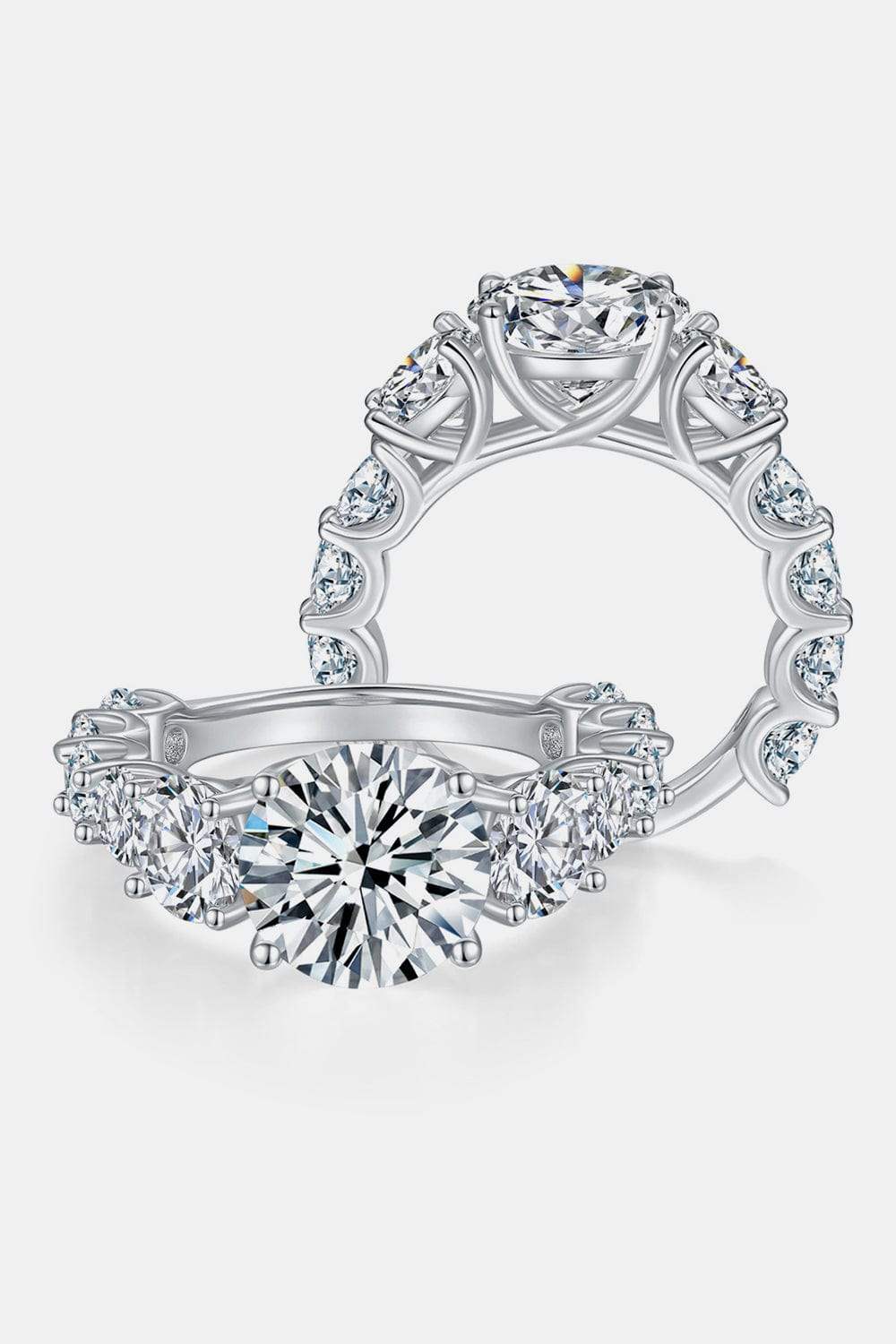 8 Carat Moissanite 925 Sterling Silver Ring - Trendsi - Flyclothing LLC