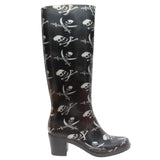 Women 16" Fashion Rain Boot Black - 8475 - Shaboom - Flyclothing LLC