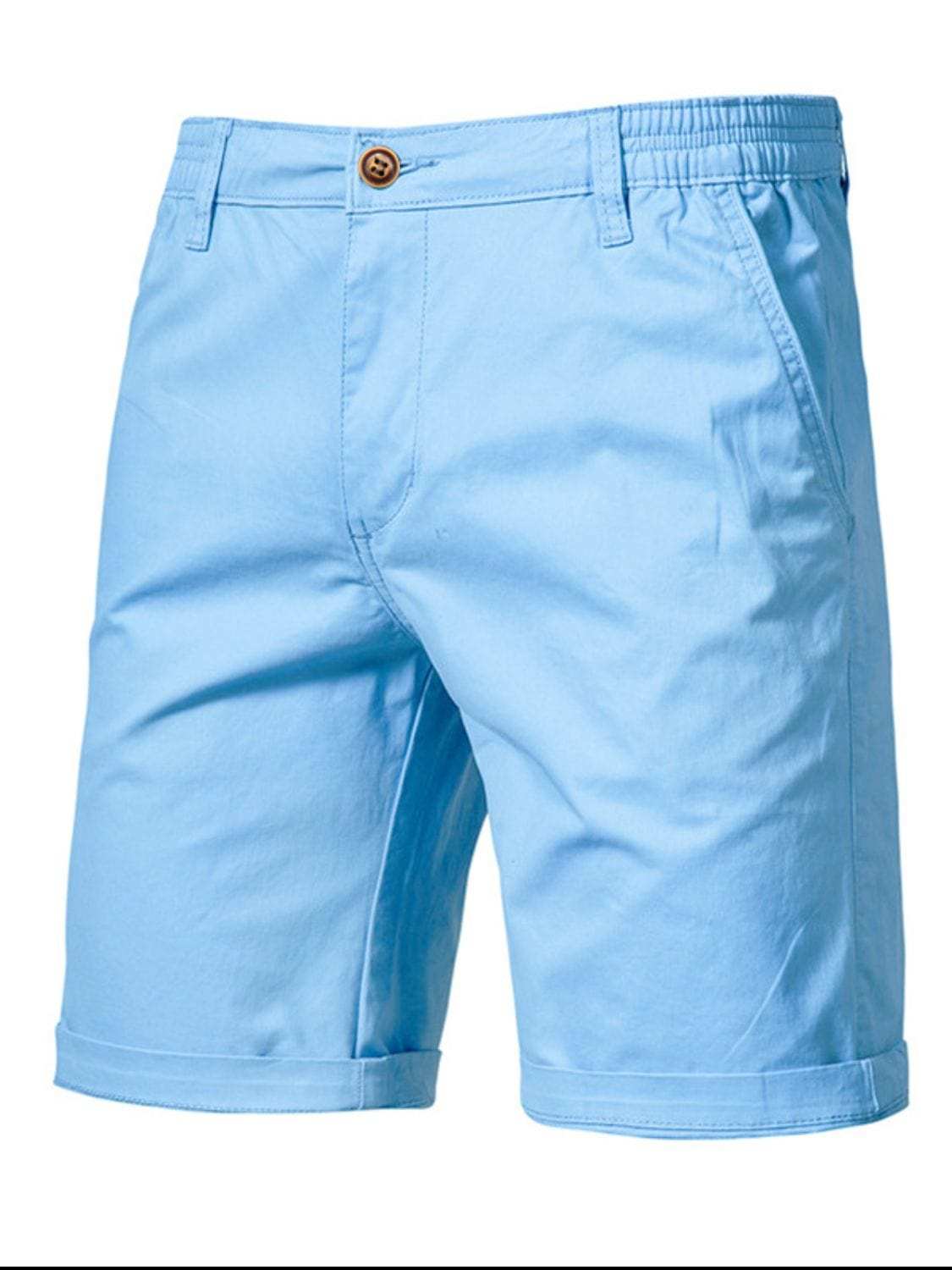 Men's Elastic Waist Shorts with Pockets - Trendsi - Flyclothing LLC