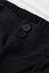 Half Elastic Waist Straight Pants - Trendsi - Flyclothing LLC