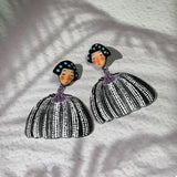 Whimsical Pumpkin Girl Dangle Earrings - Trendsi - Flyclothing LLC