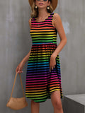 FAM-FAM Round Neck Wide Strap Mini Dress - Trendsi - Flyclothing LLC