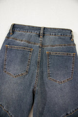 Exposed Stitching Loose Straight High Waist Jeans - Trendsi - Flyclothing LLC