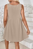 Plunge Wide Strap Mini Tank Dress - Trendsi