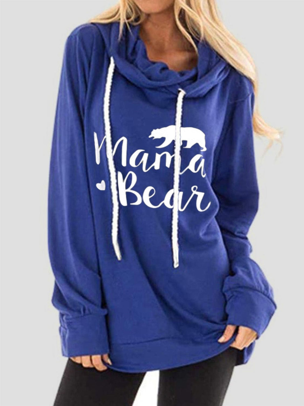 Drawstring Letter Graphic Long Sleeve Hoodie - Trendsi