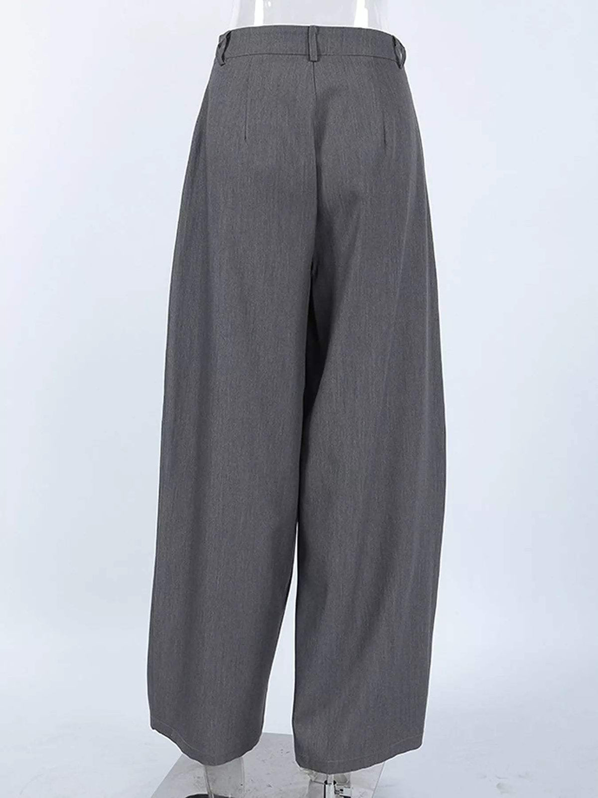 High-Waisted Wide-Leg Pleated Pants - Trendsi - Flyclothing LLC