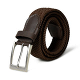 Braided Brown Canvas Belt - Classy Leather Bags - Flyclothing LLC