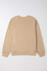 Plus Size Round Neck Long Sleeve Sweatshirt - Trendsi - Flyclothing LLC