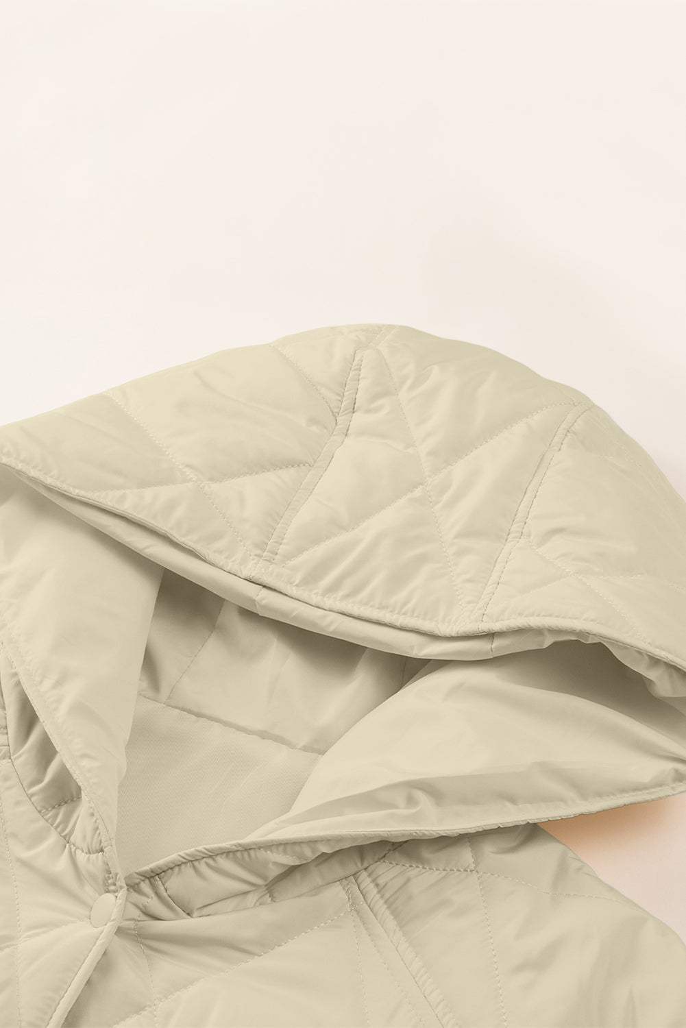Snap Down Long Sleeve Quilted Winter Coat - Trendsi - Flyclothing LLC