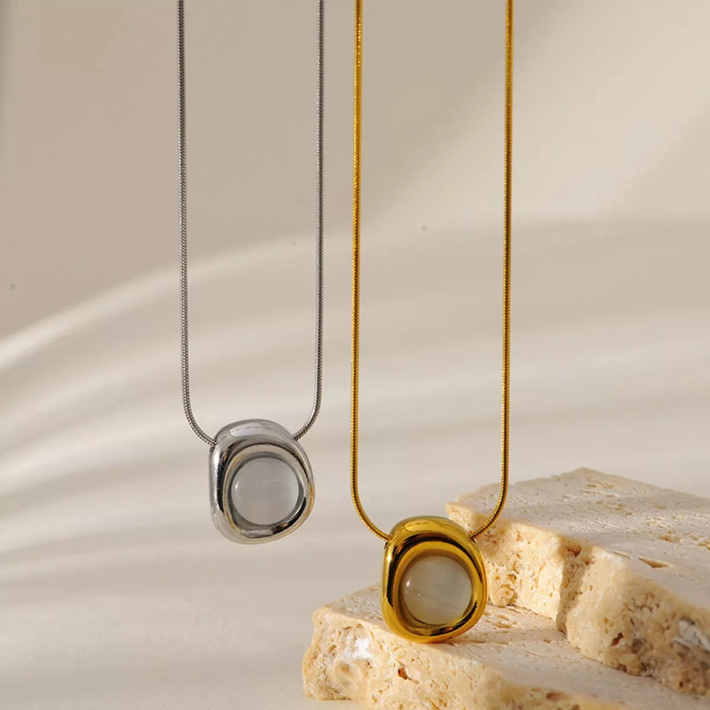 Natural Stone Pendant Necklace - Trendsi - Flyclothing LLC