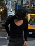 Men's Cutout Front Long Sleeve T-Shirt - Trendsi