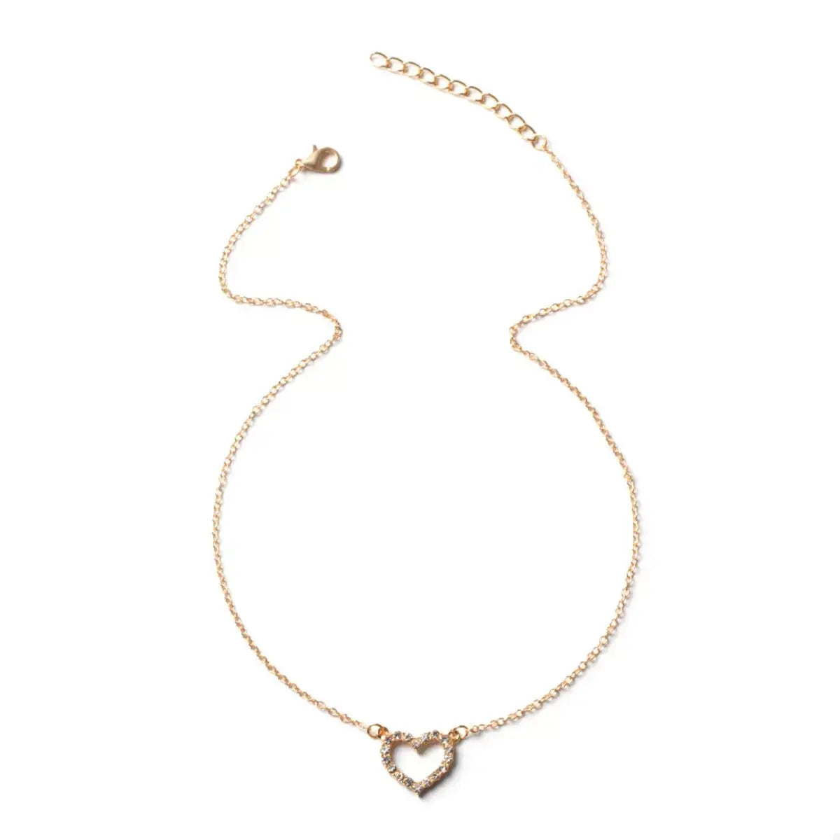18K Gold-Plated Heart Necklace - Trendsi - Flyclothing LLC