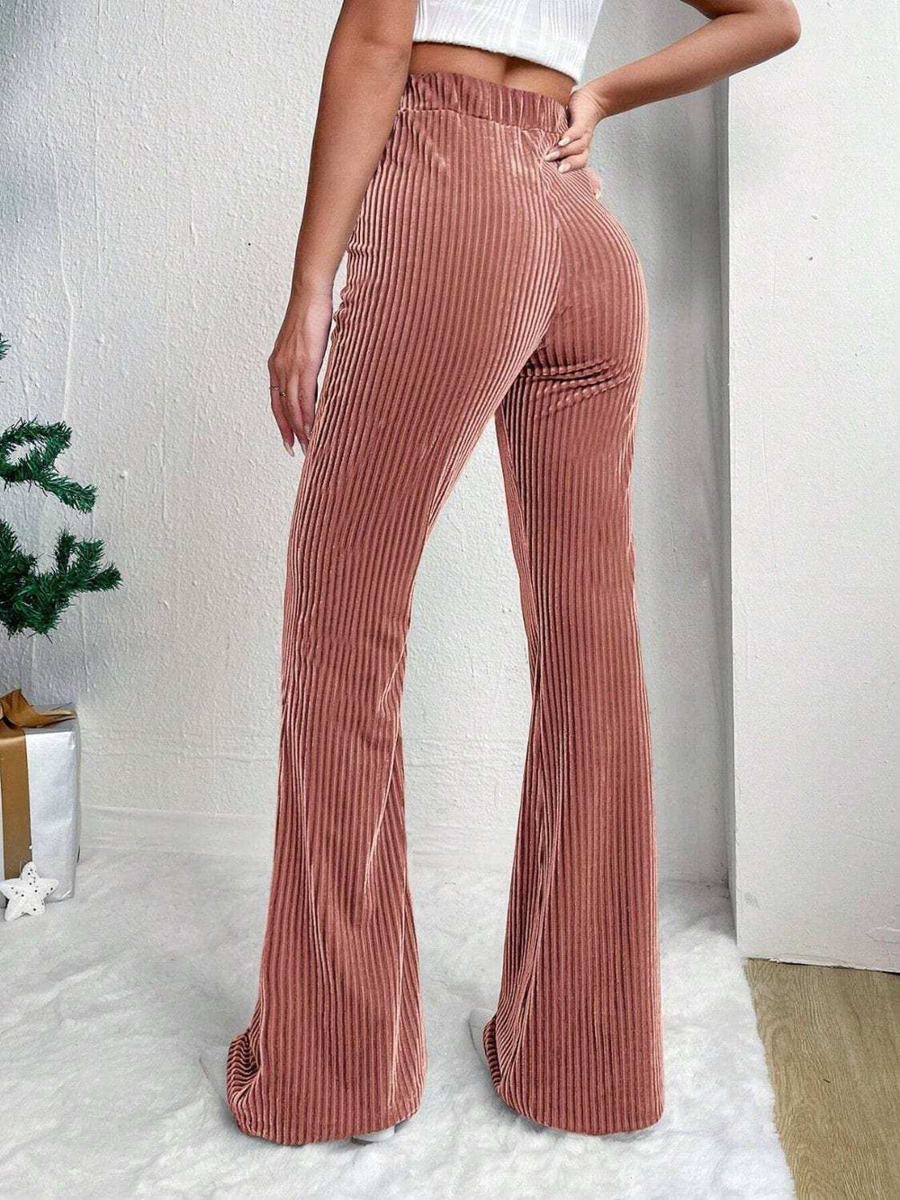 High Waist Flare Pants - Trendsi - Flyclothing LLC