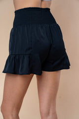 White Birch Full Size High Waisted Smocked Shorts - Trendsi - Flyclothing LLC