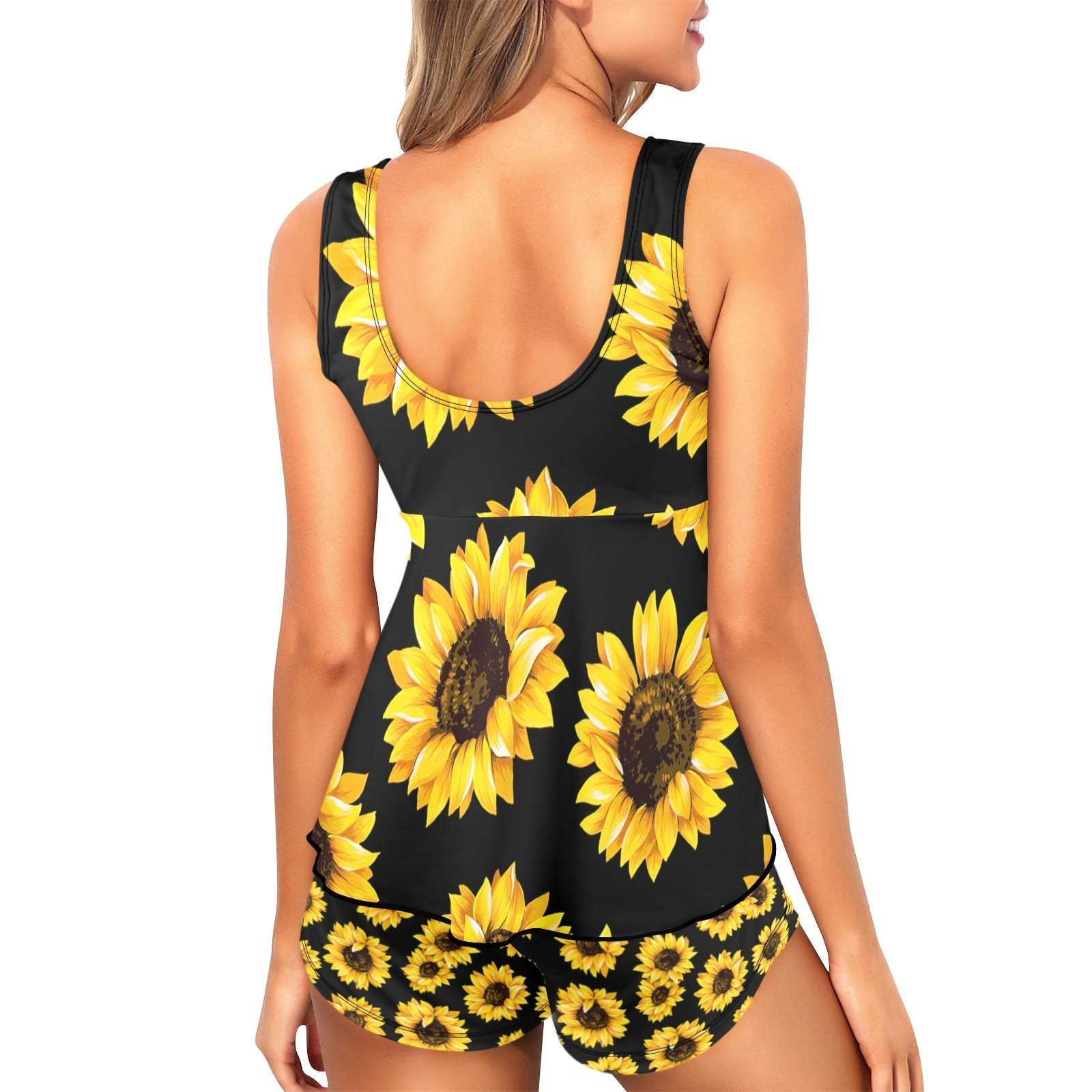 Baha Ranch Sunflowers Tankini & Boy Shorts Swim Set - Baha Ranch Western Wear - Flyclothing LLC