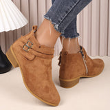 Point Toe Block Heel Boots - Trendsi