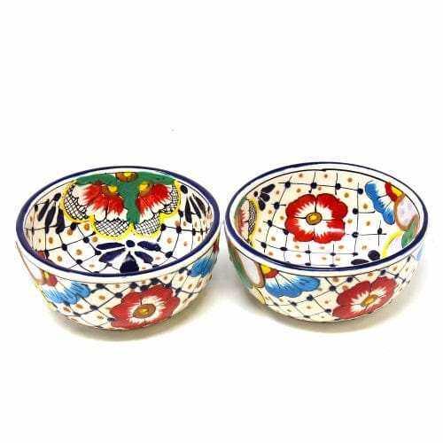 Half Moon Bowls - Dots and Flowers, Set of Two - Encantada - Encantada - Flyclothing LLC