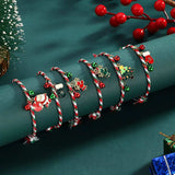 Christmas Charm Braided Rope Bracelet - Trendsi - Flyclothing LLC