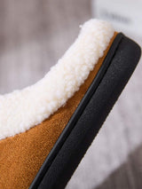 Contrast Round Toe Flat Slippers - Trendsi - Flyclothing LLC