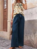 Printed Tank Top and Wide Leg Pants Set - Trendsi - Flyclothing LLC