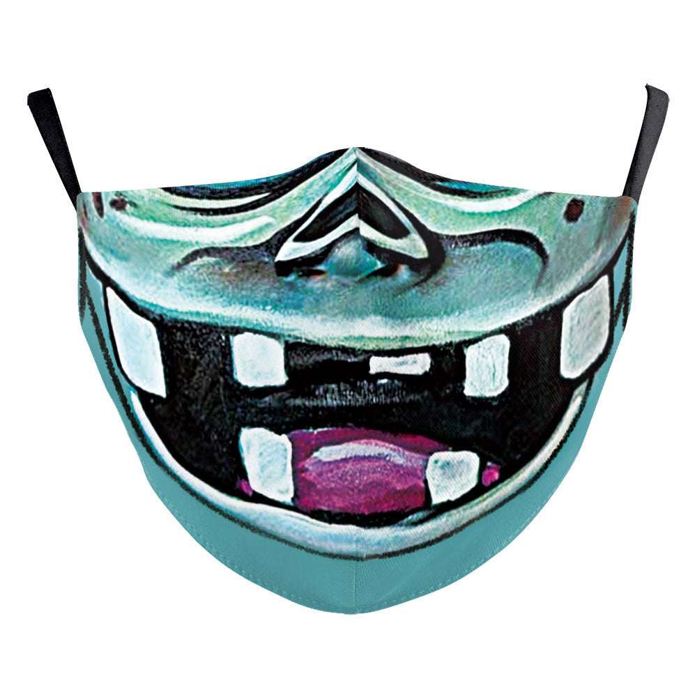 Digital Printing Halloween Skull Pumpkin Creative Design Double-layer Dustproof Mask - My Store - Flyclothing LLC