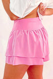 Ruffled Layered Asymmetrical Waist Shorts - Trendsi - Flyclothing LLC