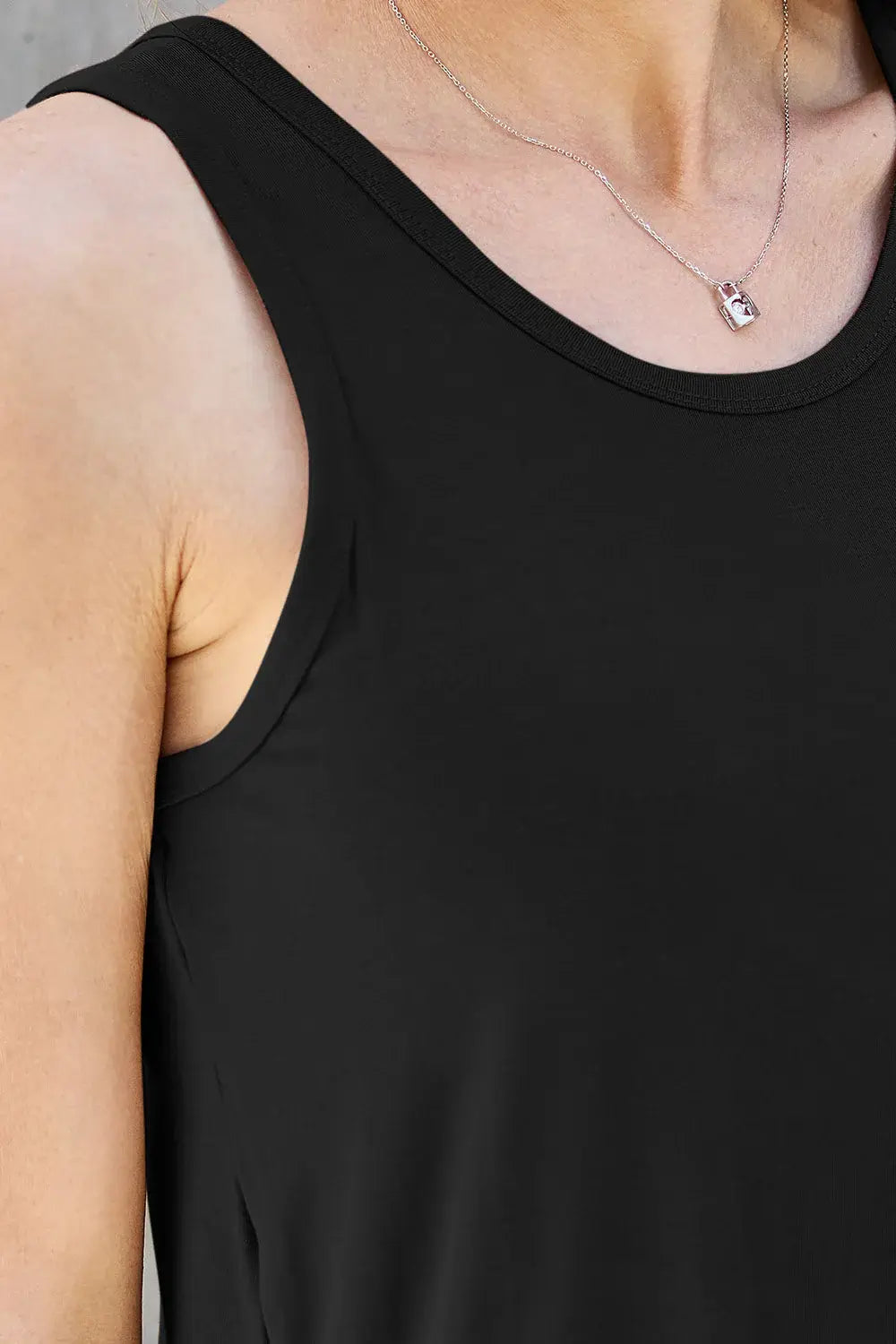 Basic Bae Full Size Round Neck Curved Hem Tank - ShopBasicbae - Flyclothing LLC