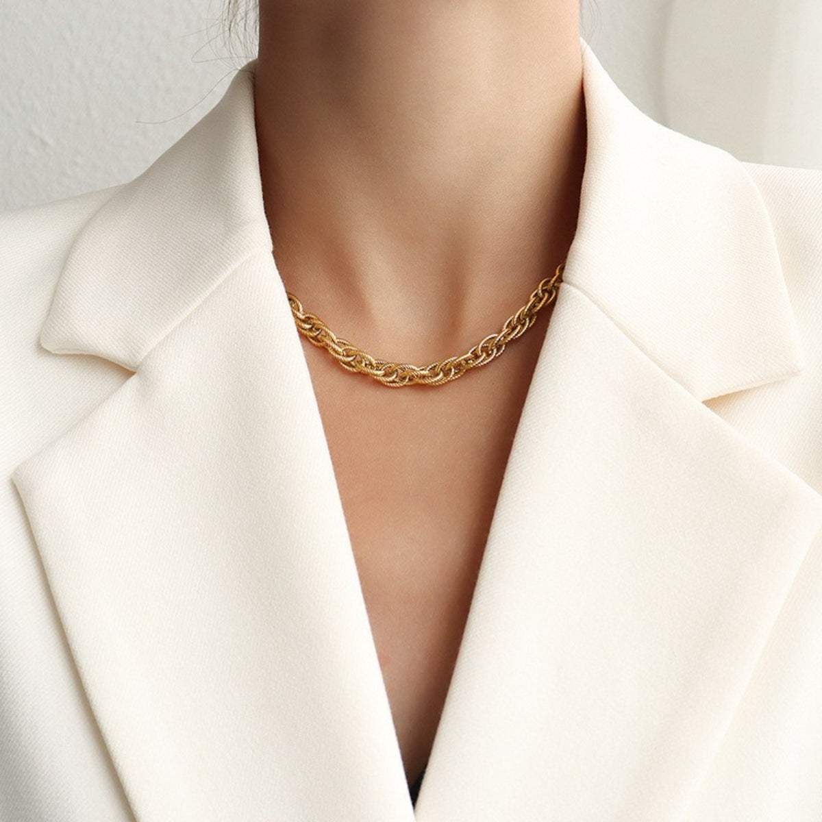 Titanium Steel Chain Necklace - Trendsi - Flyclothing LLC