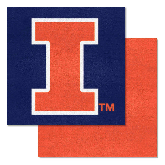 Illinois Illini Team Carpet Tiles - 45 Sq Ft. - Illinois