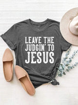 Letter Graphic Round Neck Short Sleeve T-Shirt - Trendsi - Flyclothing LLC