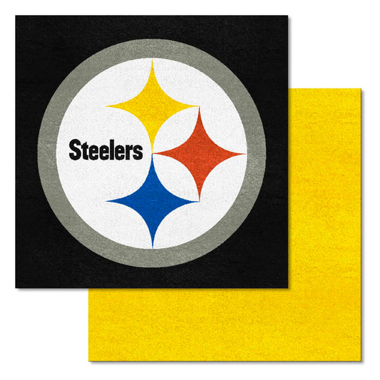 Pittsburgh Steelers Team Carpet Tiles - 45 Sq Ft. - Pittsburgh Steelers